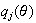 $q_{j}(\theta)$