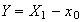 $Y=X_{1}-x_{0}$