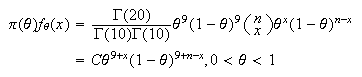 $P(1<\theta<2)$