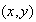 $(x,y)$