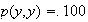 $p(y,y) = .100$