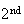 $2^{\QTR{rm}{nd}}$