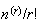 $n^{(r)}/r!$