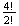 $\frac{4!}{2!}$