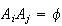 $A_{i}A_{j}=\phi$
