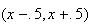 $(x-.5,x+.5)$