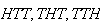 $HTT,THT,TTH$