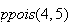 $ppois(4,5)$