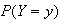 $P(Y=y)$