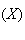 $(X)\bigskip$