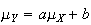 $\mu_{Y}=a\mu_{X}+b$